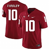 Washington State Cougars 10 Trey Tinsley Red College Football Jersey Dzhi,baseball caps,new era cap wholesale,wholesale hats